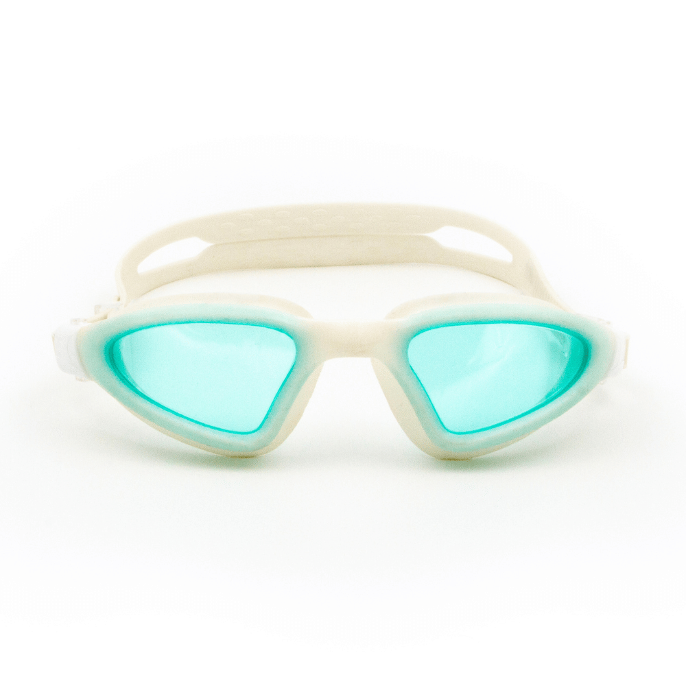 Spurt Manatee TP156 Senior Goggle in White with Aqua Lens and Light Tint
