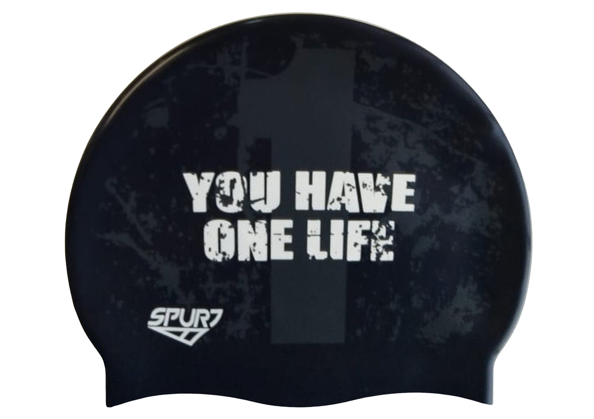 1 Life on F248 Midnight Navy Spurt Silicone Swim Cap