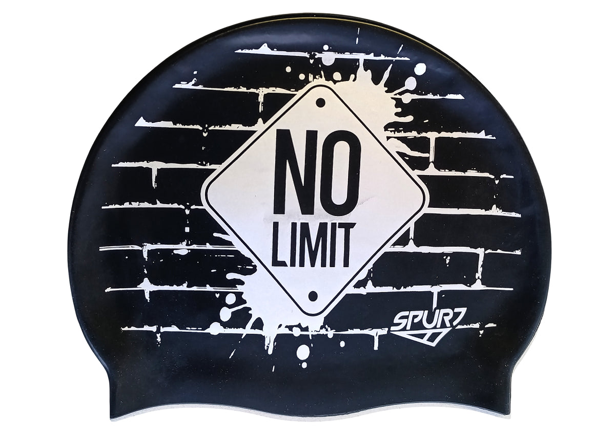 No Limit on F209 Deep Black Spurt Silicone Swim Cap
