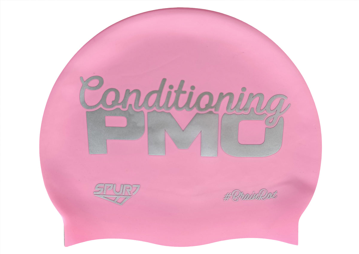 BrainRot Conditioning PMO on F239 Light Pink Spurt Silicone Swim Cap
