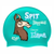 Llama and Spit Happens on SD24 Turquoise Green Spurt Silicone Swim Cap