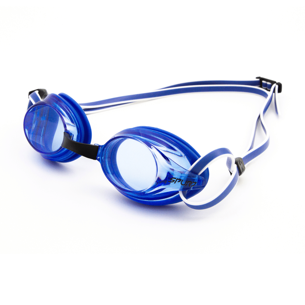 Spurt Tempo R7 Senior Goggle in Blue and White with Blue Lens and Light Tint