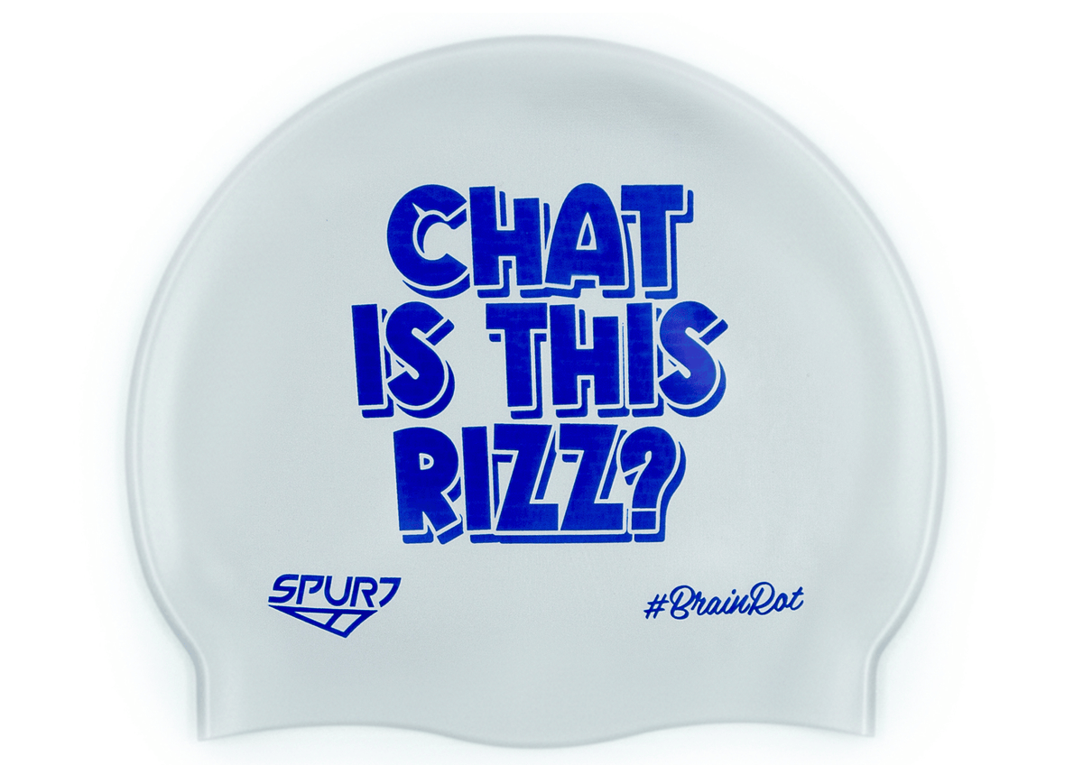 BrainRot Chat is this Rizz on SD11 Silver Spurt Silicone Swim Cap