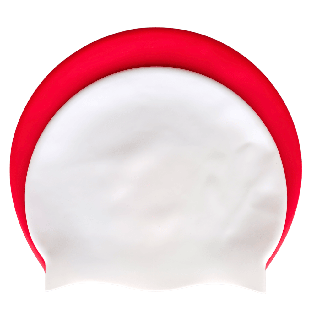 Kikx Big Hair Plain Medium F246 Crimson Red Matte Silicone Swim Cap