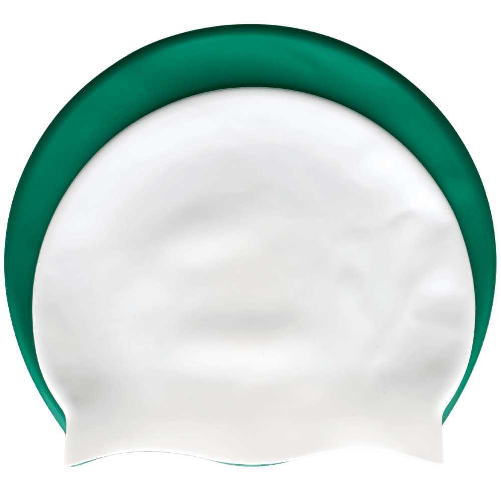 Kikx Big Hair Plain Medium SD25 Bottle Green Matte Silicone Swim Cap