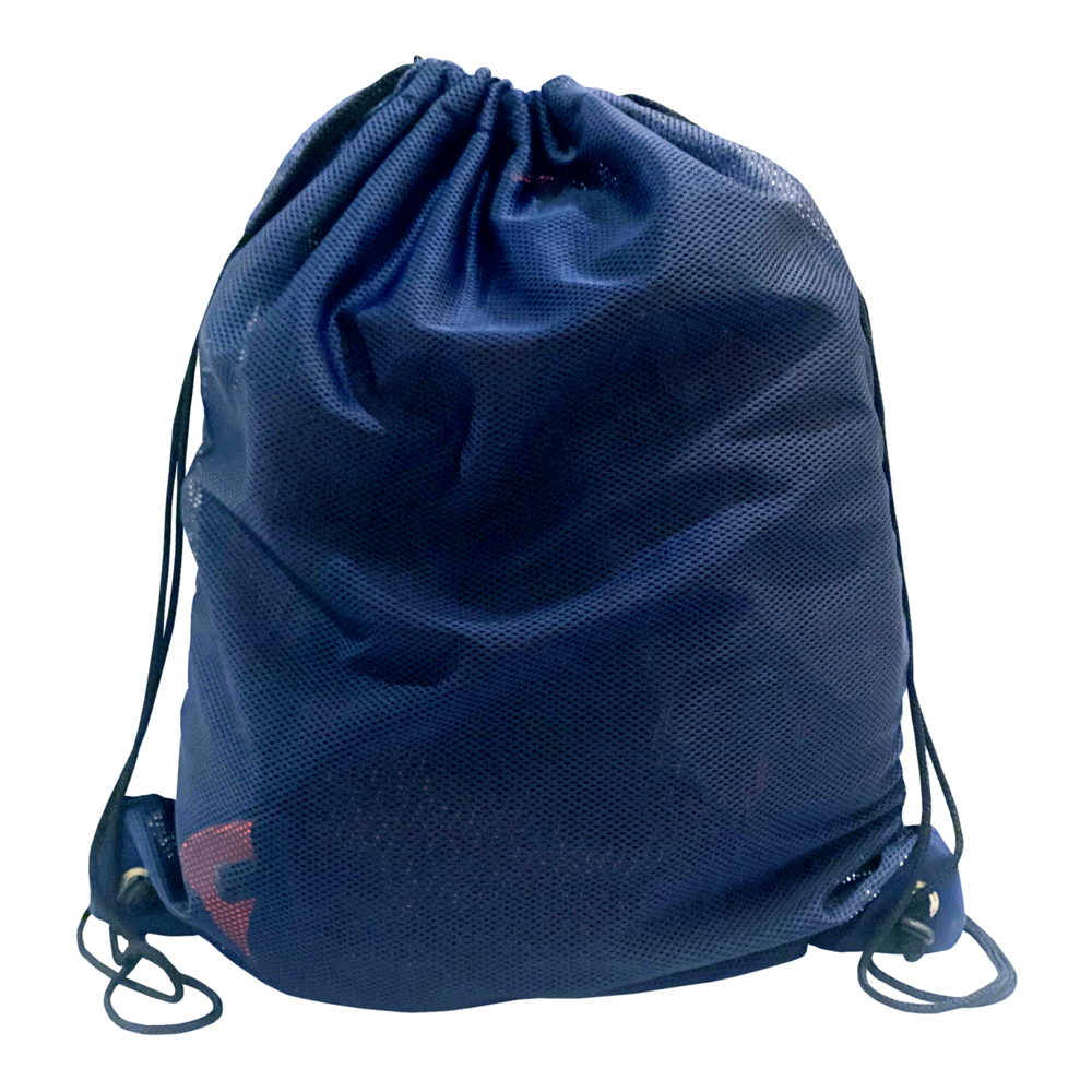 Vertan Mesh Drawstring Bag Large in Navy and Navy Corners