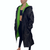 Parka Jacket in Black with Lime Green Inner