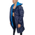 Parka Jacket in Navy with Turquoise Blue Inner