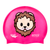 Emoji Lion Cub Face on SC16 Neon Pink Spurt Silicone Swim Cap