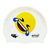 Emoji Laughing with Tears Tilted on F212 Warm White Spurt Silicone Swim Cap
