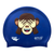 Emoji Monkey See No Evil on SE25 Dark Blue Spurt Silicone Swim Cap