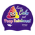 Emoji Pooh and Keep Calm in Rainbow on SH73 Royal Purple Spurt Silicone Swim Cap
