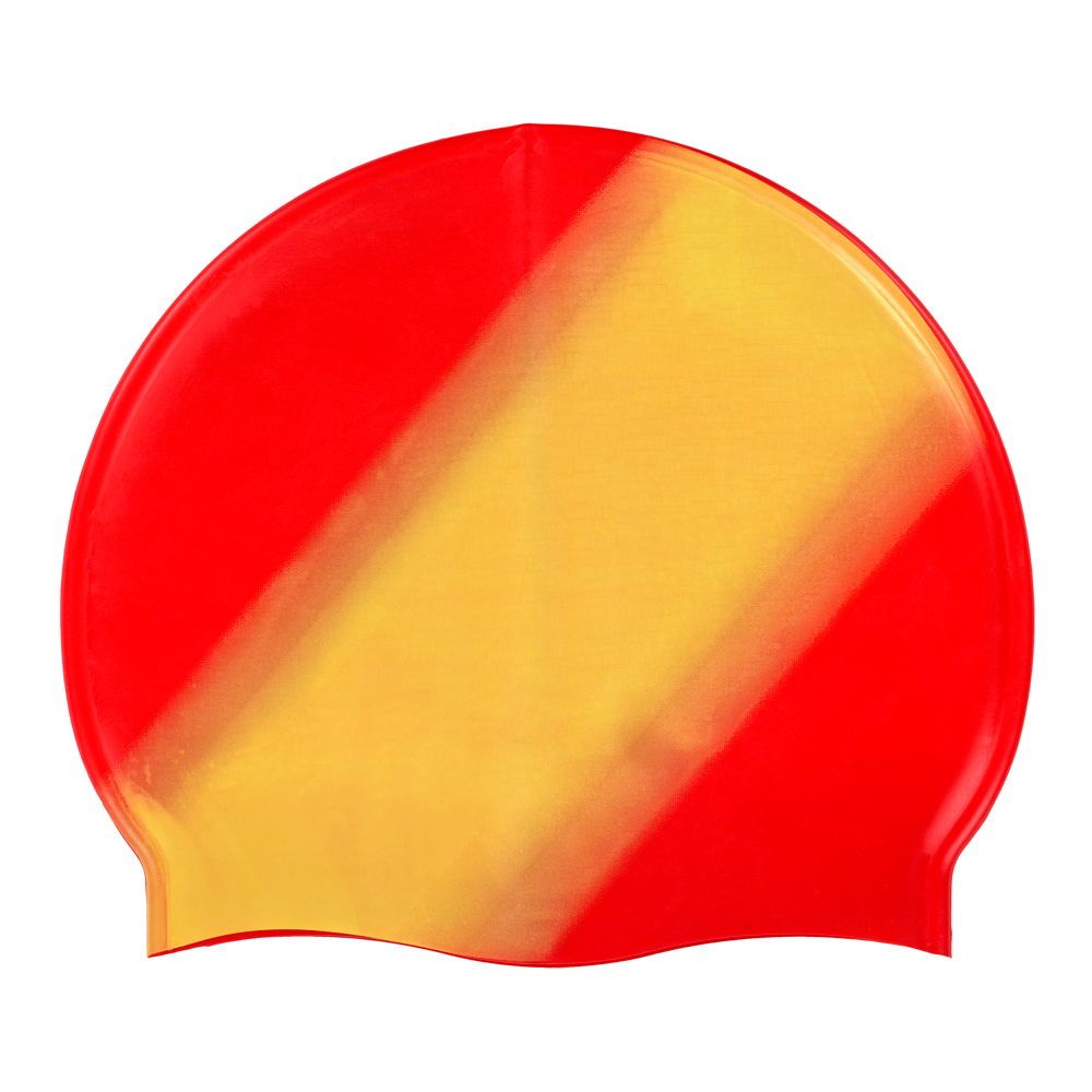 Spanish Flag Spurt Silicone Swim Cap