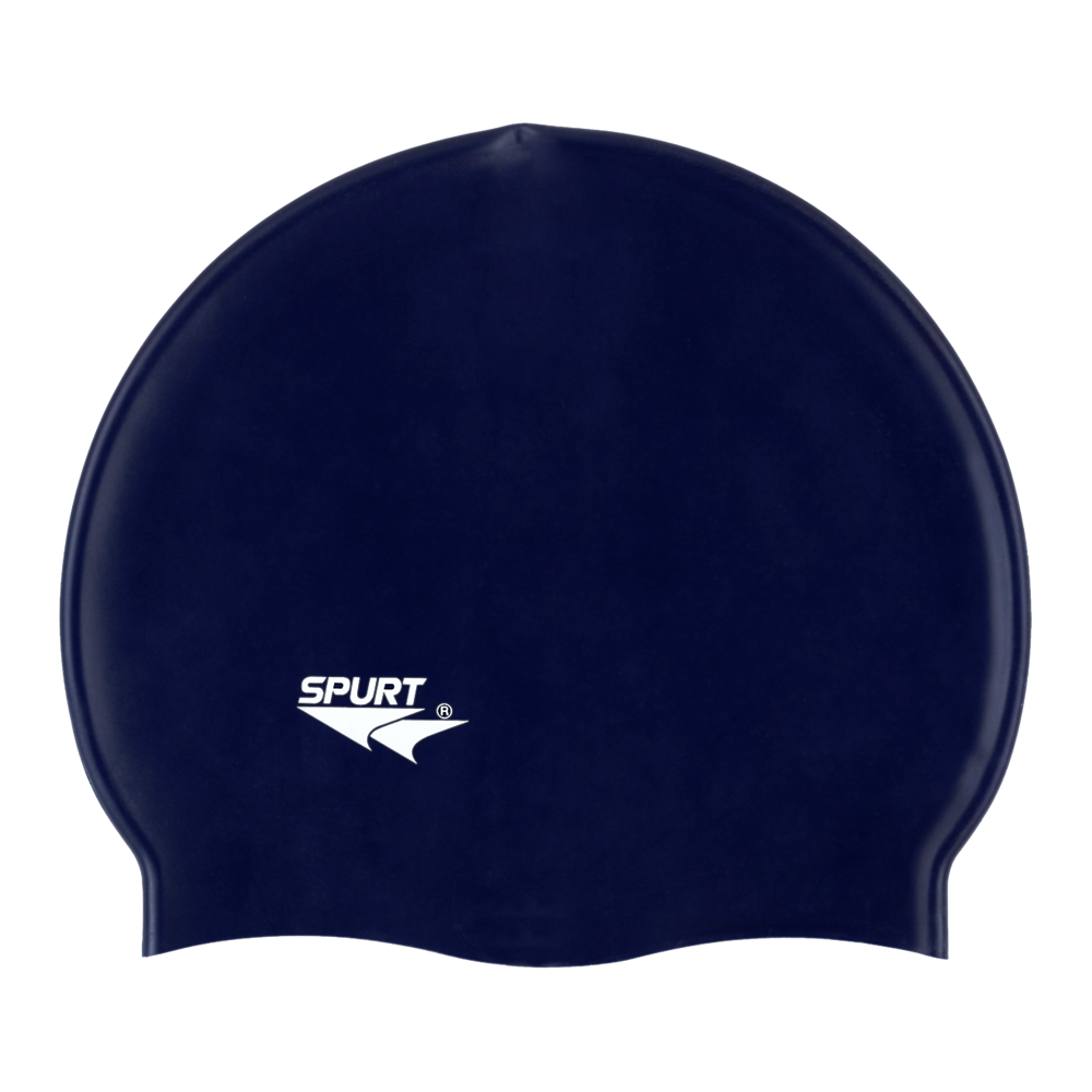 Spurt Flexi Plain F208 Dark Navy Silicone Swim Cap