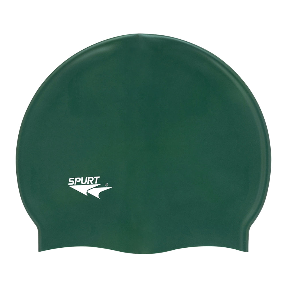 Spurt Flexi Plain SD25 Bottle Green Silicone Swim Cap