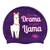 Llama and Save the Drama on SH73 Royal Purple Spurt Silicone Swim Cap