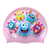 Scattered Cute Monsters on G104 Pale Pink Junior Spurt Silicone Swim Cap