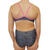 Kikx Extra Life Thin Strap Swimsuit in Leopard Print on Grey and Neon Pink Straps