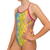 Extra Life Thin Strap Swimsuit in Rainbow Zebra Print and Bright Pink Straps
