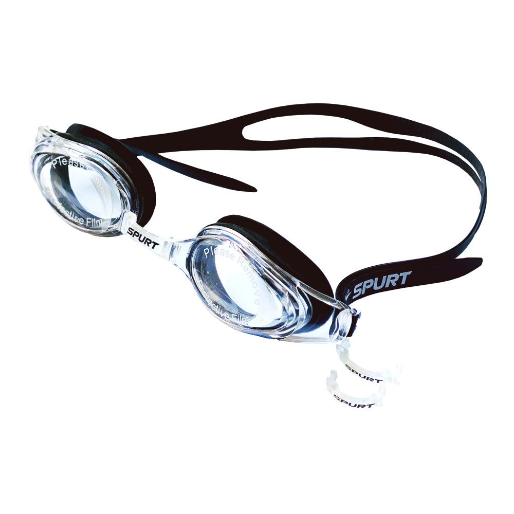 Spurt Luminosity Optical Correction DA1 Senior Swimming Goggle in Black with Clear Lens