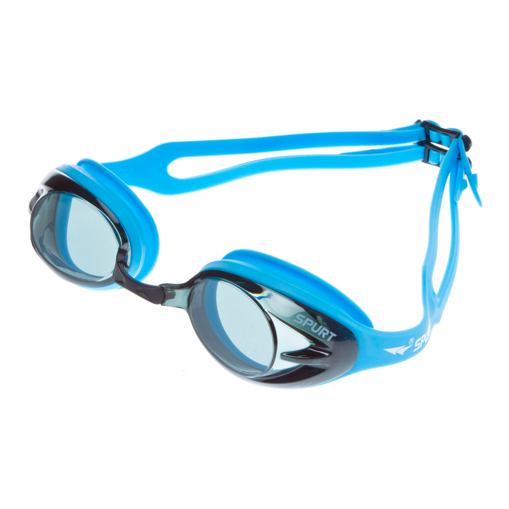 Spurt Crush N3 Senior Goggle in Light Blue with Black Lens and Medium Tint