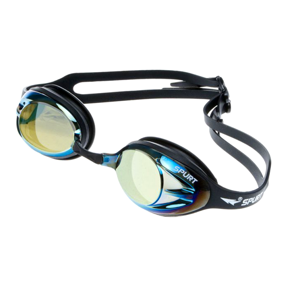 Spurt Crush N3 Senior Goggle in Black with Mirror Gold Lens and Dark Tint