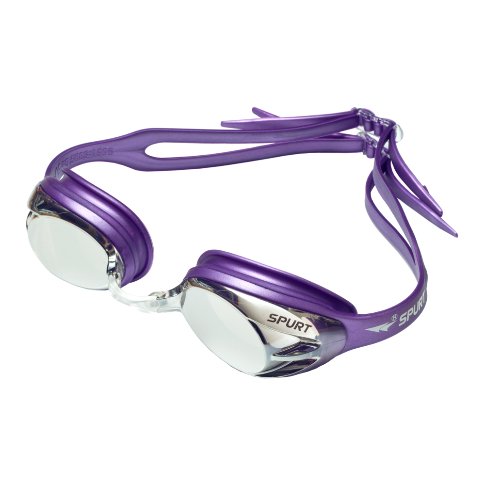 Spurt Crush N3 Senior Goggle in Purple with Mirror Silver Lens and Light Tint