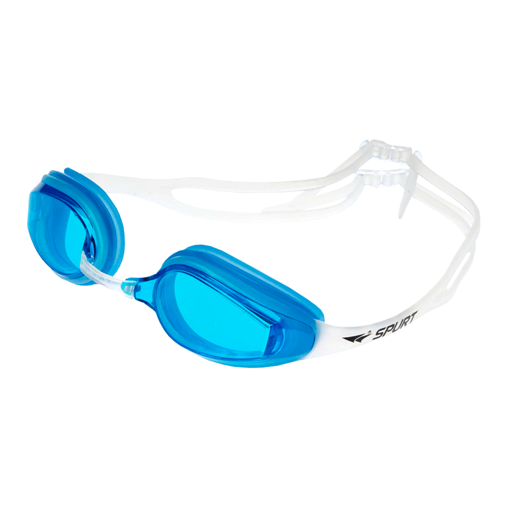 Spurt Elite Racer WVN Senior Goggle in Opaque White with Light Blue Lens and Medium Tint