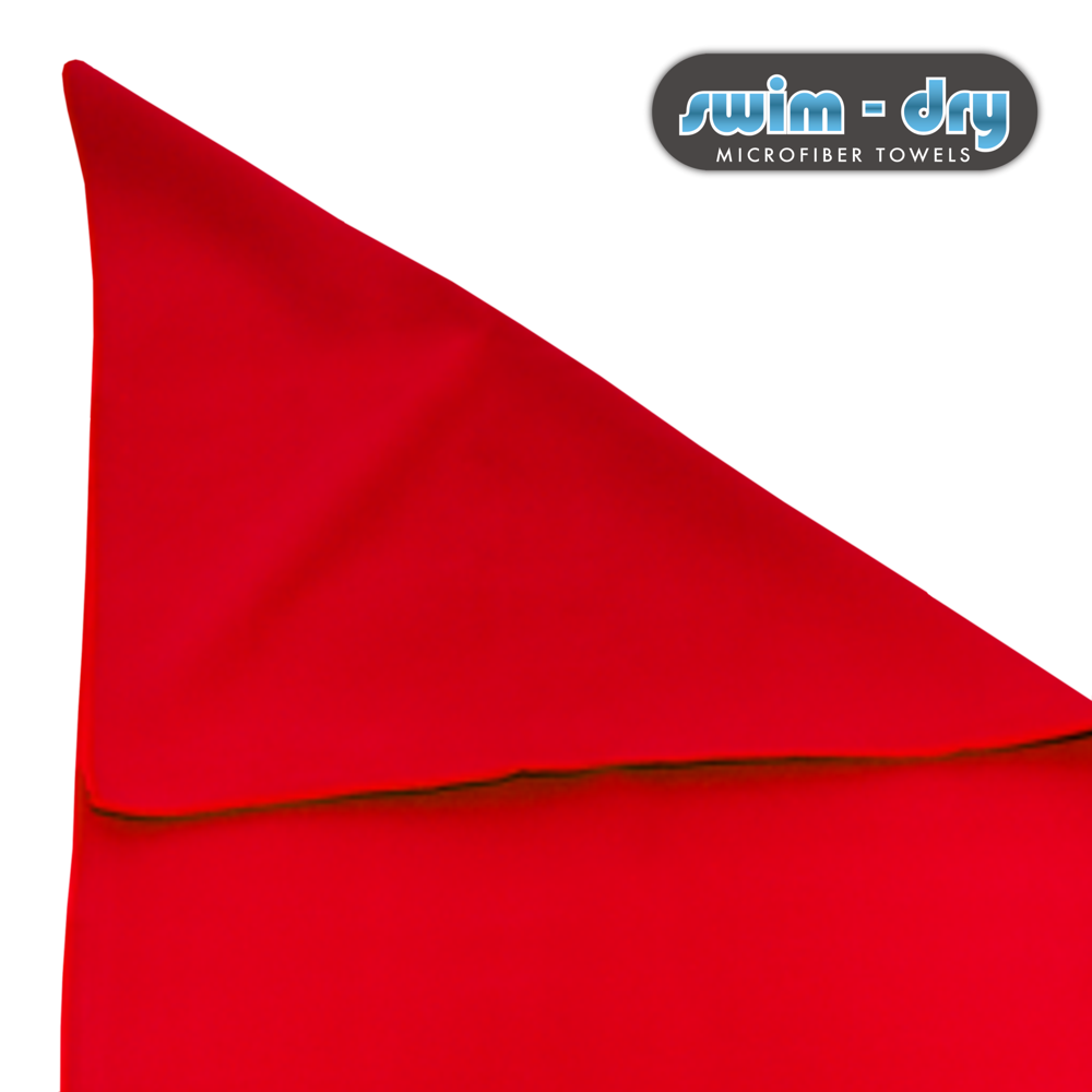 Swim-Dry Small Microfibre Towel in Plain Red