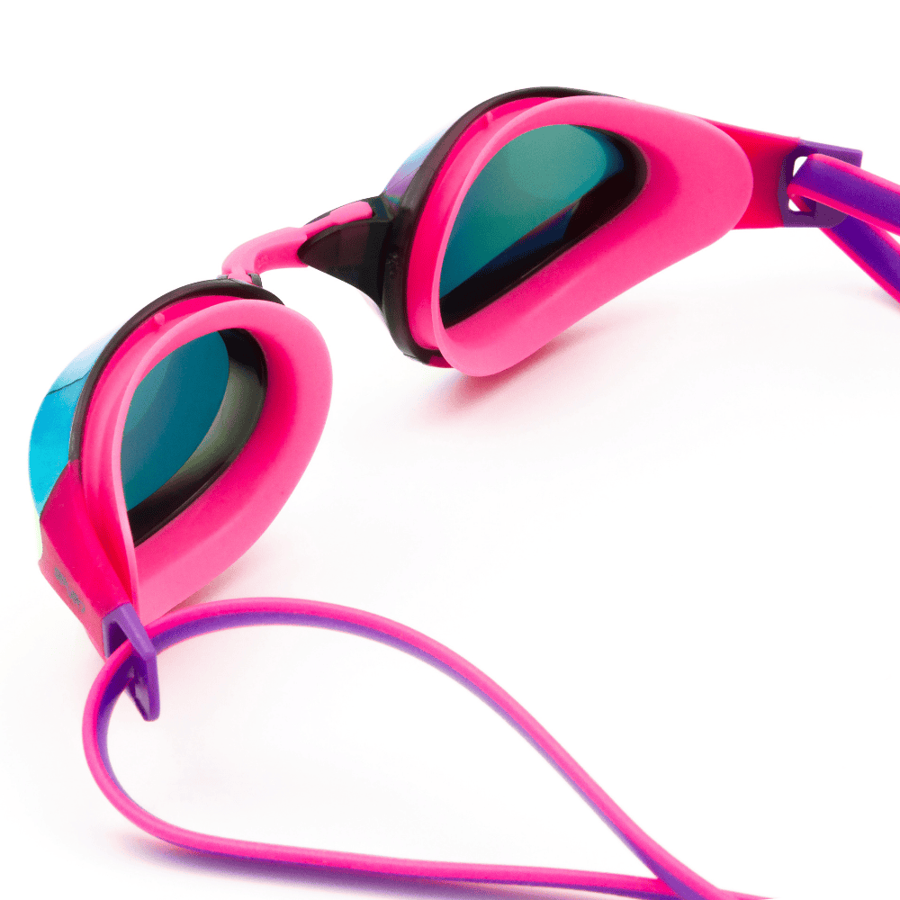 Spurt Aqua Evolution Racer SW300 Senior Goggle in Pink and Purple with Pink Gold Mirror Lens and Medium Tint