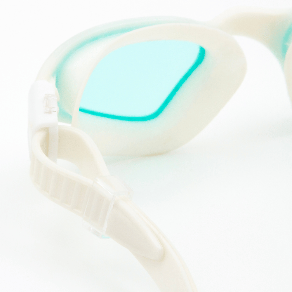 Spurt Manatee TP156 Senior Goggle in White with Aqua Lens and Light Tint