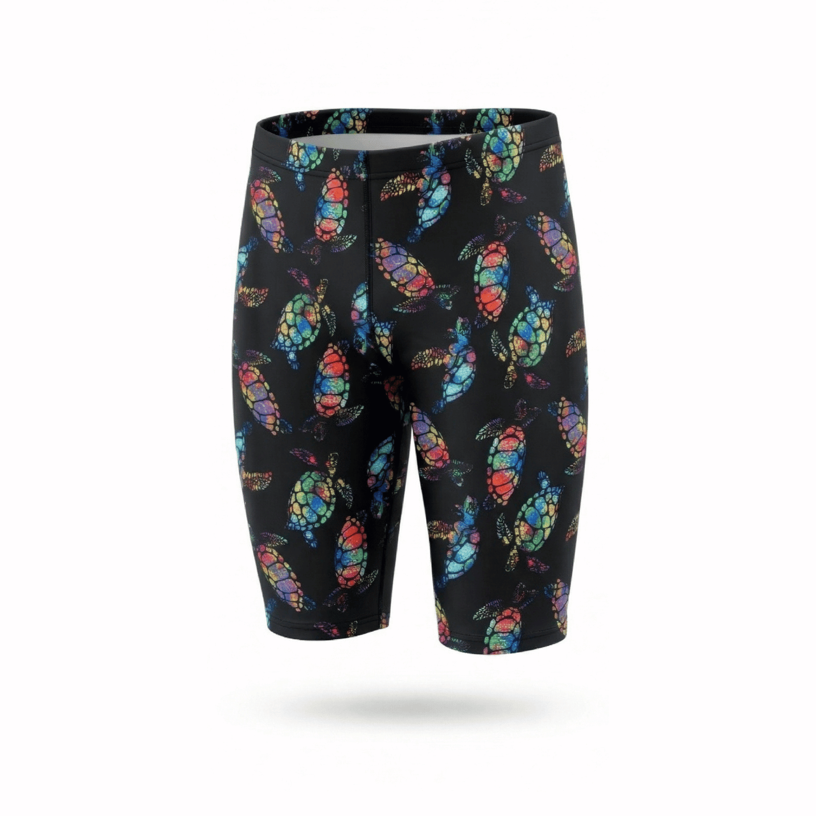 Kikx Extra Life Jammer Swimsuit in Turtle Tango Design on Black