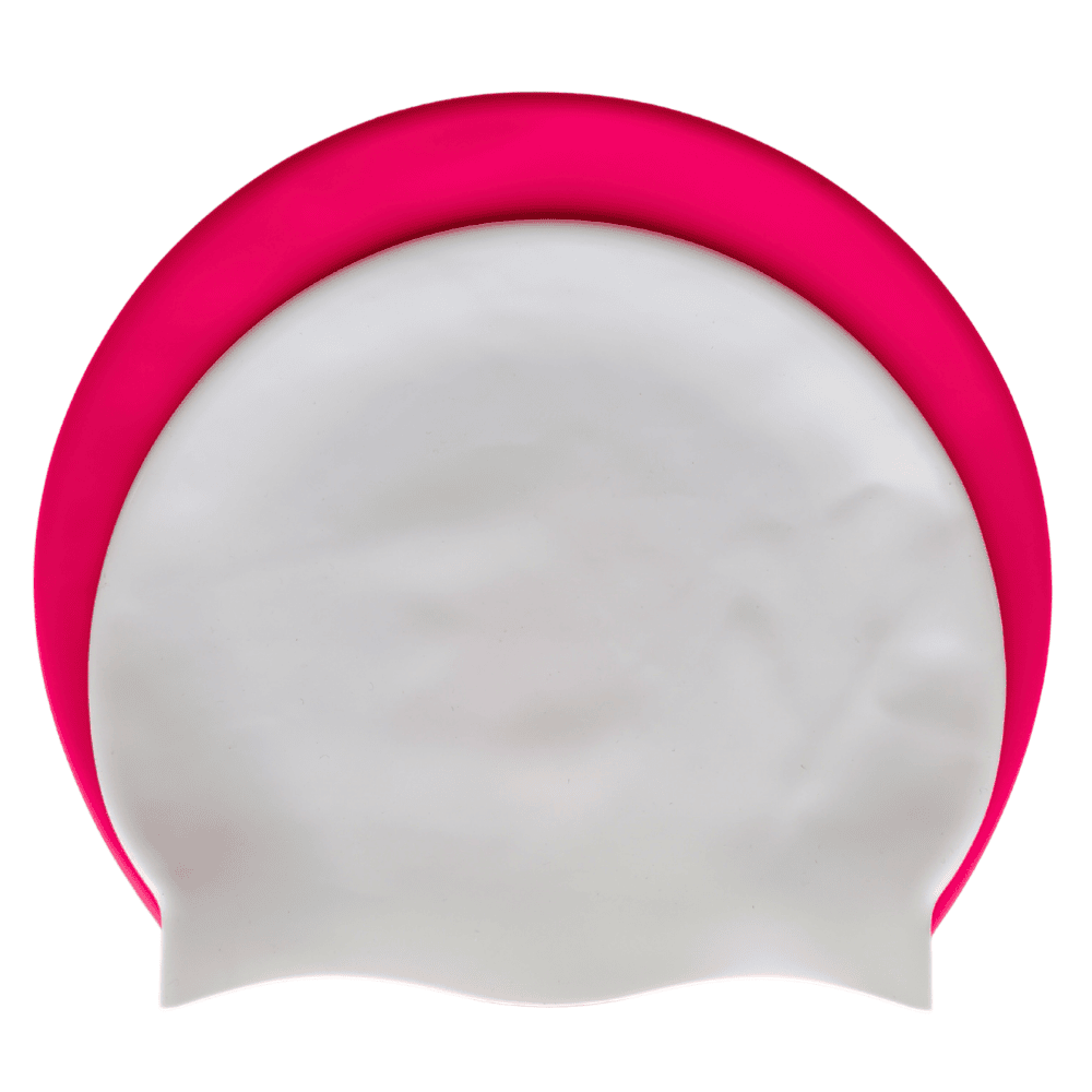 Kikx Big Hair Plain Medium F215 Bright Pink Matte Silicone Swim Cap