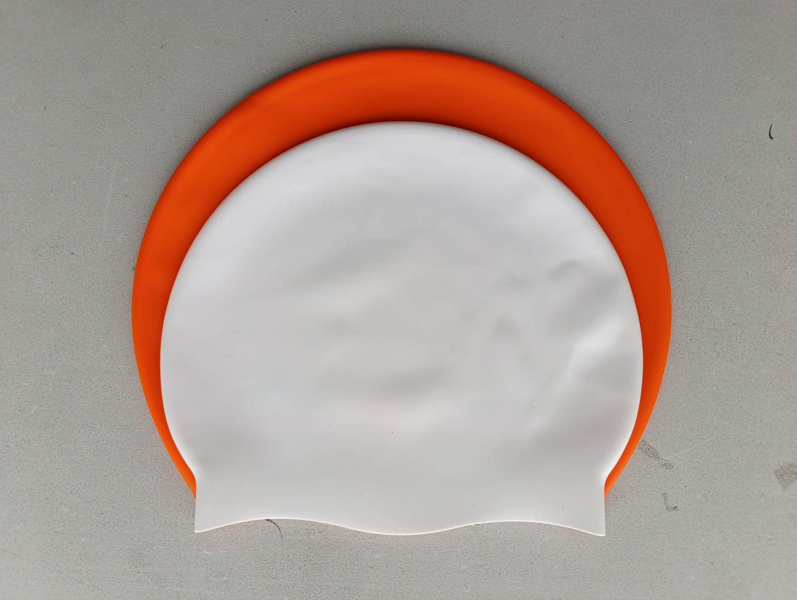 Kikx Big Hair Plain Medium F202 Citrus Orange Matte Silicone Swim Cap