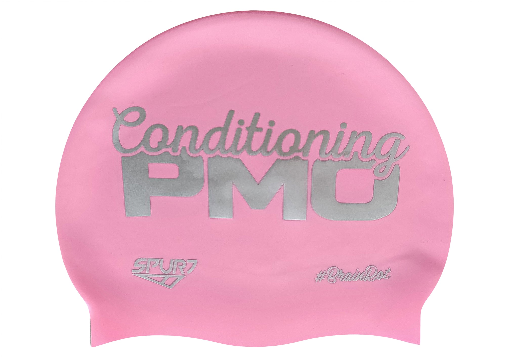 BrainRot Conditioning PMO on F239 Light Pink Spurt Silicone Swim Cap