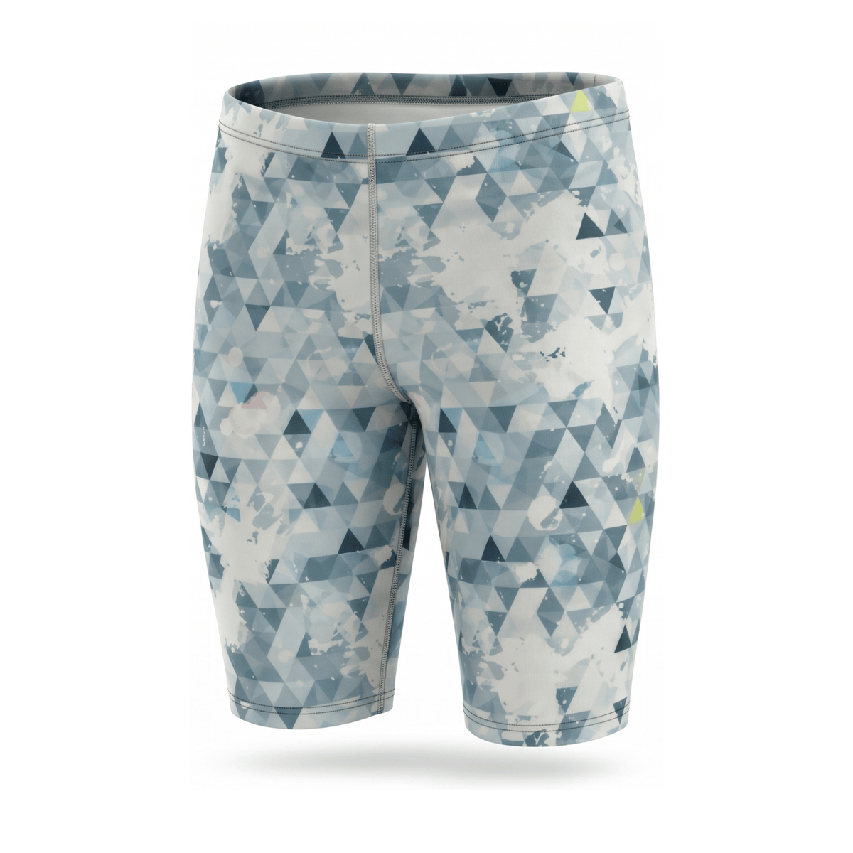 Kikx Extra Life Jammer Swimsuit in Diamond Dazzle Design on Grey and White Background