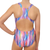 Extra Life Fastback Swimsuit in Multi-colour Blending Vertical Paint Strokes