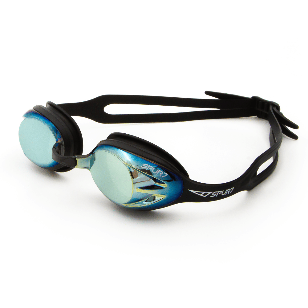 Spurt Crush N3 Senior Goggle in Black with Mirror Gold Lens and Dark Tint