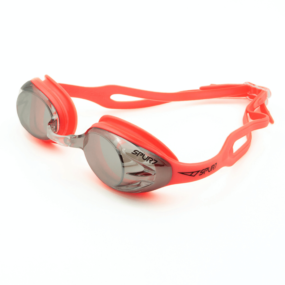 Spurt Crush N3 Senior Goggle in Coral with Mirror Silver Lens and Light Tint