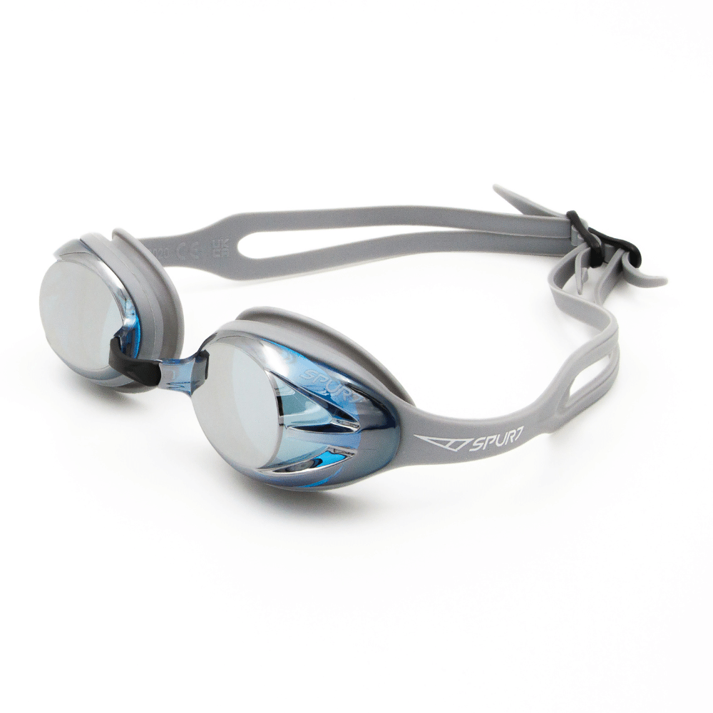 Spurt Crush N3 Senior Goggle in Grey with Mirror Silver/Blue Lens