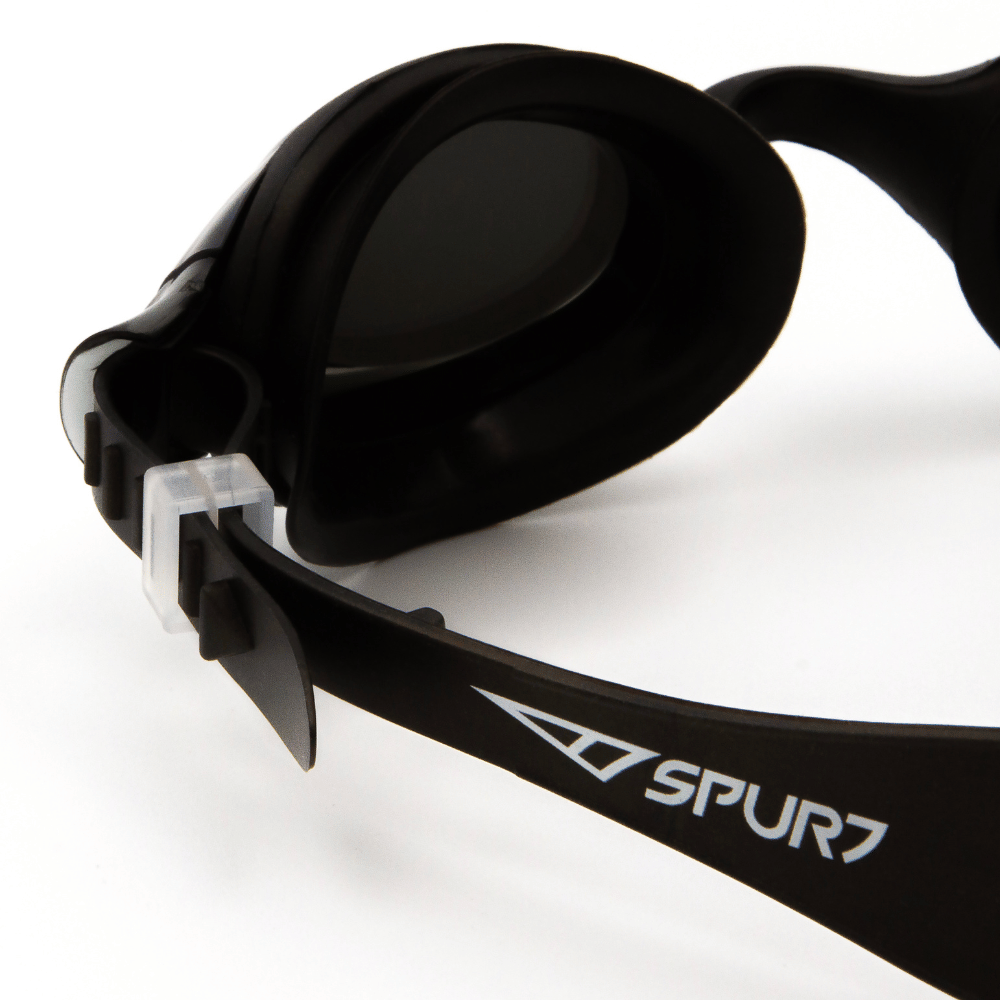 Spurt Comfort Sil 60 Senior Goggle in Black with Mirror Silver Lens and Dark Tint