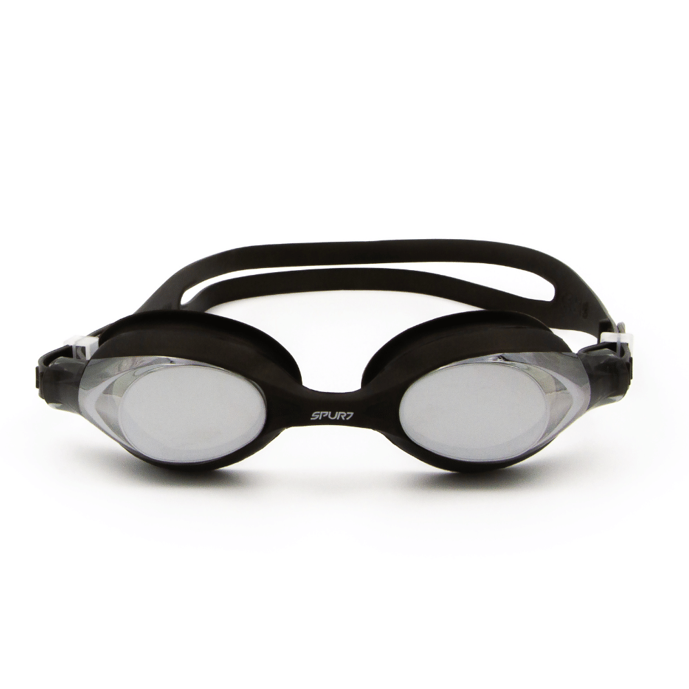 Spurt Comfort Sil 60 Senior Goggle in Black with Mirror Silver Lens and Dark Tint