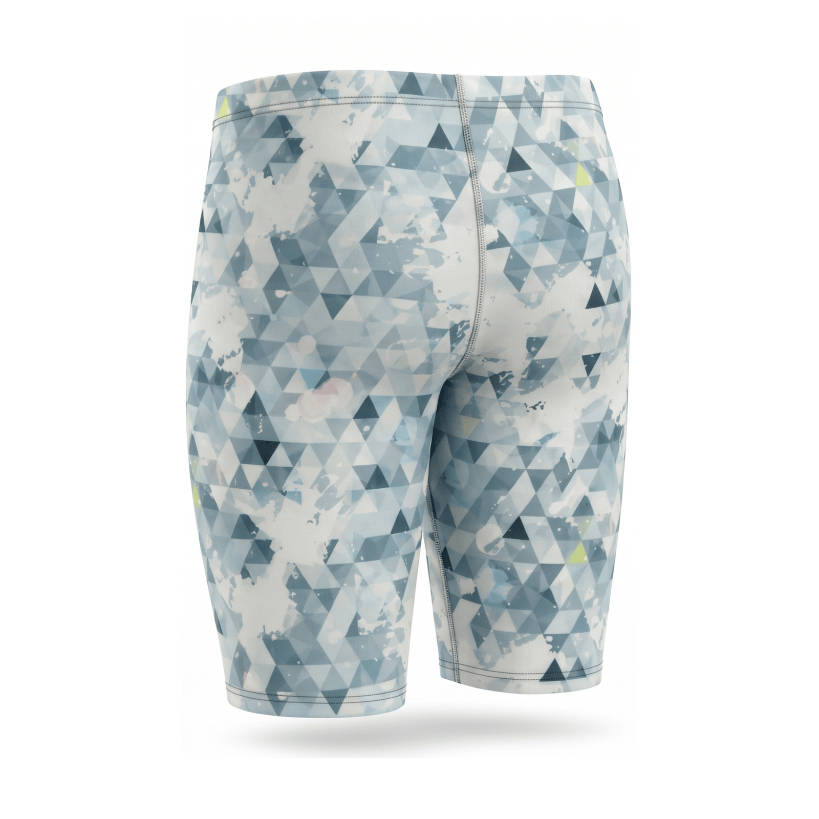 Kikx Extra Life Jammer Swimsuit in Diamond Dazzle Design on Grey and White Background