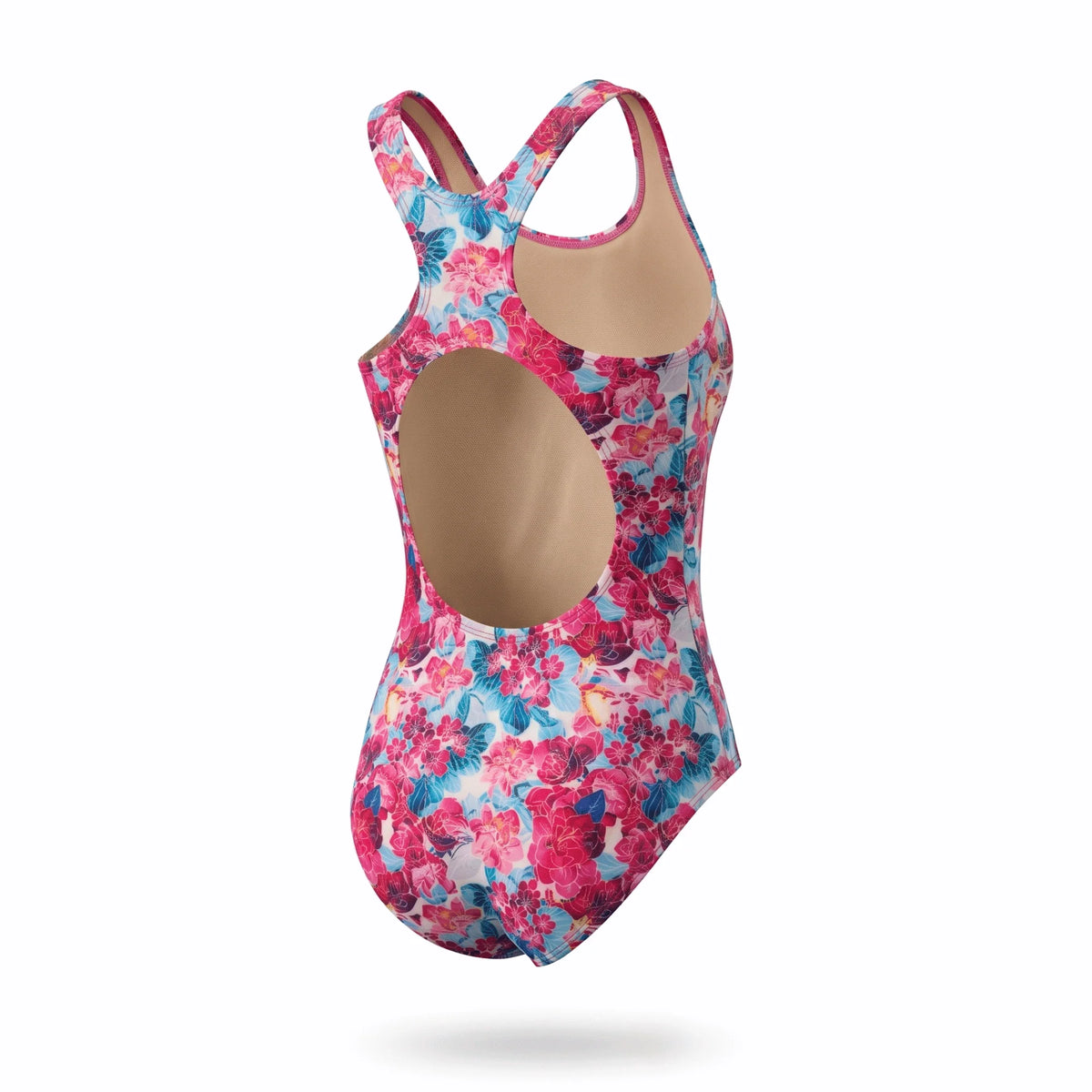 Kikx Extra Life Fastback Swimsuit in La Med print on White Background