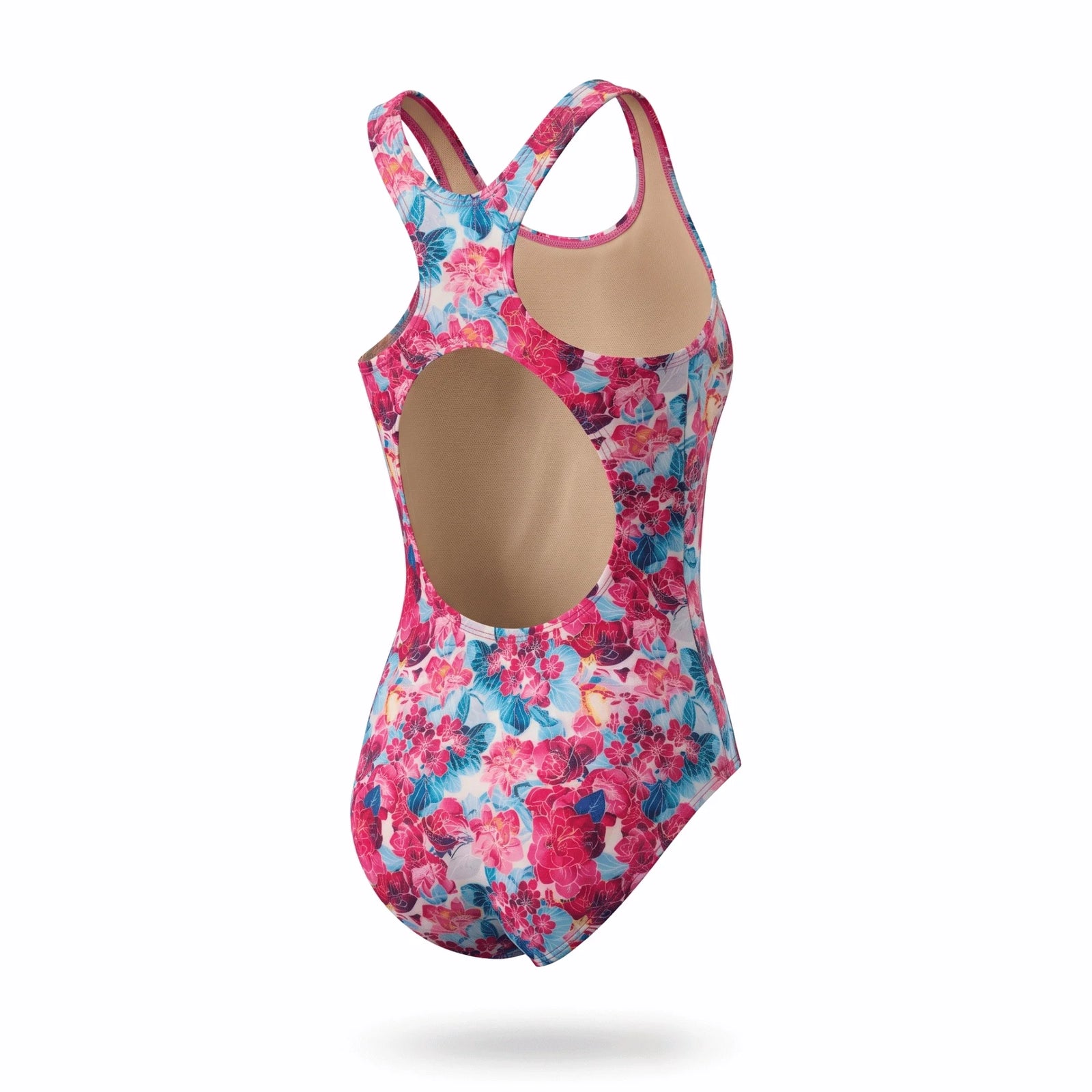 Kikx Extra Life Fastback Swimsuit in La Med print on White Background