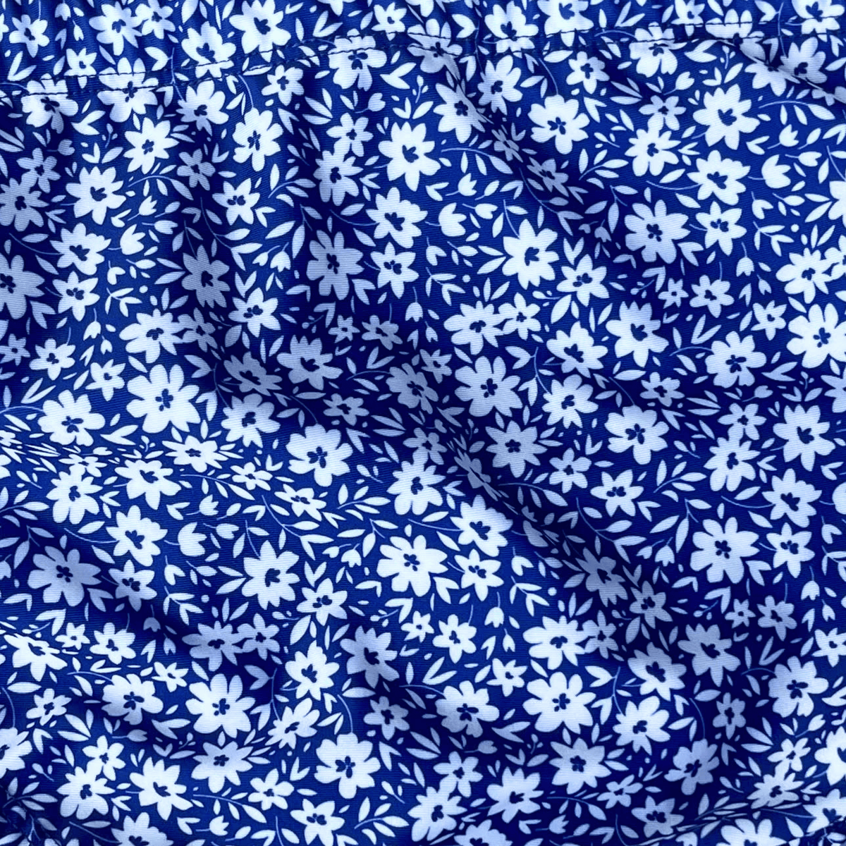 Kikx Extra Life Brief Swimsuit in Ditzy Blooms White Print on Dark Blue