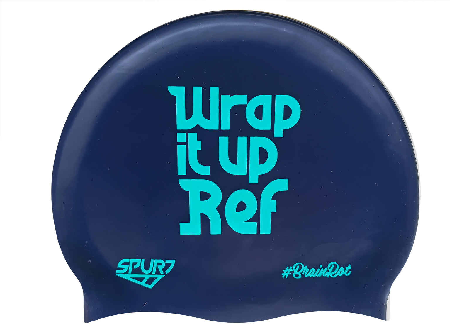 BrainRot Wrap It Up Ref on F248 Enduro Midnight Navy  Spurt Silicone Swim Cap