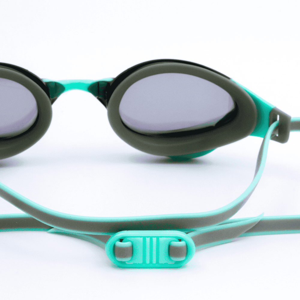Spurt Aqua Evolution Racer SW300 Senior Goggle in Aquamarine and Grey with Aqua Gold Mirror Lens and Light Tint
