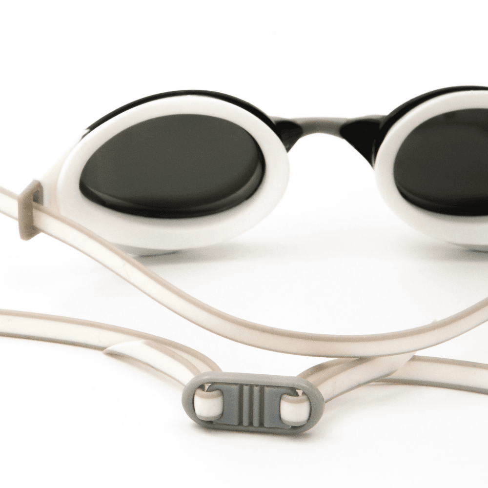 Spurt Aqua Evolution Racer SW300 Senior Goggle in White and Grey with Silver Mirror Lens and Medium Tint