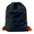 Vertan Mesh Drawstring Bag Large in Black and Neon Orange Corners